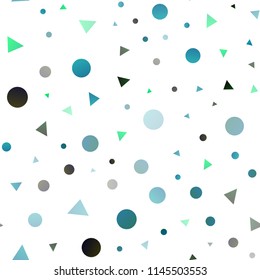 Dark Multicolor, Rainbow vector seamless layout with circles, lines. Circles, lines on abstract background with colorful gradient. Trendy design for wallpaper, fabric makers.