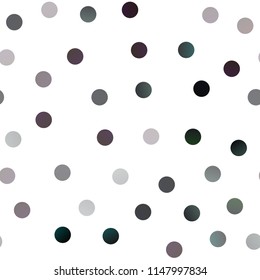 Dark Multicolor, Rainbow vector seamless template with circles. Glitter abstract illustration with blurred drops of rain. The pattern can be used for beautiful websites.