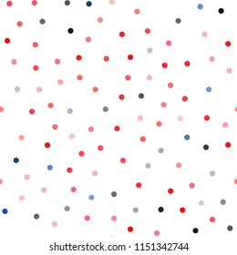 Dark Multicolor, Rainbow vector seamless template with circles. Modern abstract illustration with colorful water drops. Completely new template for your brand book.