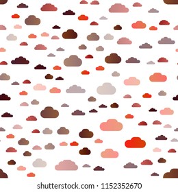 Dark Multicolor, Rainbow vector seamless texture with cloudy sky. Illustration with abstract gradient clouds. Pattern for trendy fabric, wallpapers.