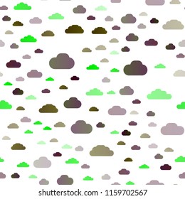 Dark Multicolor, Rainbow vector seamless cover with clouds. Illustration in abstract style with colorful clouds. Trendy design for wallpaper, fabric makers.