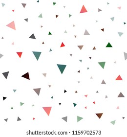 Dark Multicolor, Rainbow vector seamless cover in polygonal style. Triangles on abstract background with colorful gradient. Pattern for commercials.