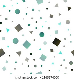 Dark Multicolor, Rainbow vector seamless backdrop with lines, circles, rhombus. Illustration with colorful circles, triangles, rectangles. Pattern for design of window blinds, curtains.