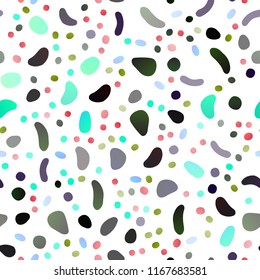 Dark Multicolor, Rainbow vector seamless background with bubbles. Blurred decorative design in abstract style with bubbles. Pattern for design of window blinds, curtains.