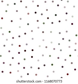 Dark Multicolor, Rainbow vector seamless template with circles. Glitter abstract illustration with blurred drops of rain. The pattern can be used for beautiful websites.