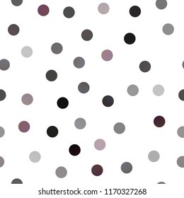 Dark Multicolor, Rainbow vector seamless layout with circle shapes. Illustration with set of shining colorful abstract circles. Pattern can be used as texture of water, rain drops.