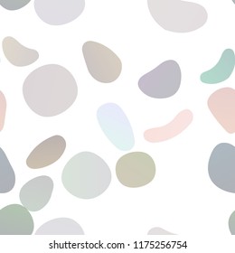 Dark Multicolor, Rainbow vector seamless background with bubbles. Abstract illustration with colored bubbles in nature style. Pattern for design of window blinds, curtains.