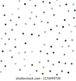 Dark Multicolor, Rainbow vector seamless pattern with spheres. Abstract illustration with colored bubbles in nature style. The pattern can be used for beautiful websites.