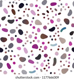 Dark Multicolor, Rainbow vector seamless template with spots. Abstract illustration with colored bubbles in nature style. Trendy design for wallpaper, fabric makers.