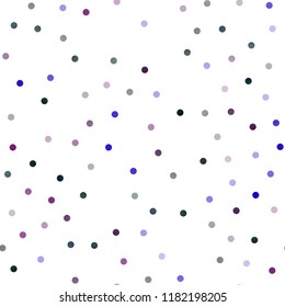 Dark Multicolor, Rainbow vector seamless texture with disks. Blurred bubbles on abstract background with colorful gradient. The pattern can be used for aqua ad, booklets.