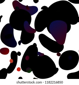 Dark Multicolor, Rainbow vector seamless cover with circles. Colorful illustration with blurred circles in nature style. Pattern for trendy fabric, wallpapers.