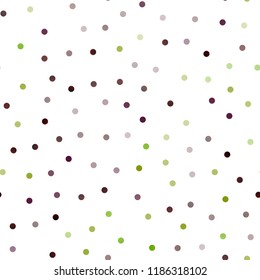 Dark Multicolor, Rainbow vector seamless texture with disks. Abstract illustration with colored bubbles in nature style. Beautiful design for your business natural advert.