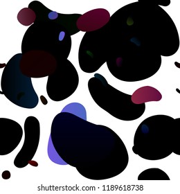 Dark Multicolor, Rainbow vector seamless template with spots. Illustration with set of shining colorful abstract circles. Trendy design for wallpaper, fabric makers.