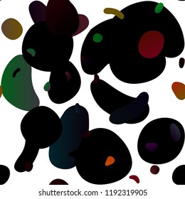 Dark Multicolor, Rainbow vector seamless cover with circles. Blurred bubbles on abstract backdrop with colorful gradient. Template for business cards, websites.