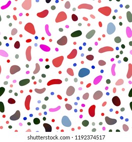 Dark Multicolor, Rainbow vector seamless layout with circle spots. Colorful illustration with blurred circles in nature style. Design for textile, fabric, wallpapers.