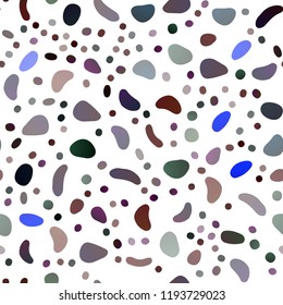 Dark Multicolor, Rainbow vector seamless background with bubbles. Blurred bubbles on abstract backdrop with colorful gradient. Template for business cards, websites.