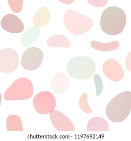 Dark Multicolor, Rainbow vector seamless pattern with spheres. Abstract illustration with colored bubbles in nature style. Pattern for design of fabric, wallpapers.