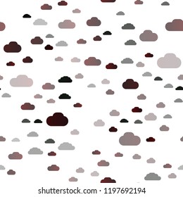 Dark Multicolor, Rainbow vector seamless backdrop with cumulus. Illustration with abstract gradient clouds. Template for business cards, websites.