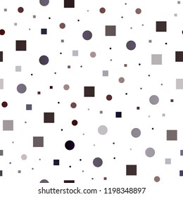 Dark Multicolor, Rainbow vector seamless texture with disks, rectangles. Colorful gradient with circles, rectangles on abstract backdrop. Pattern for design of window blinds, curtains.