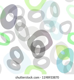 Dark Multicolor, Rainbow vector seamless pattern with spheres. Modern abstract illustration with colorful water drops. Pattern for design of window blinds, curtains.