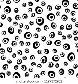 Dark Multicolor, Rainbow vector seamless backdrop with dots, spots. Modern abstract illustration with colorful water drops. Pattern for design of window blinds, curtains.