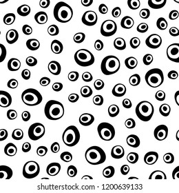 Dark Multicolor, Rainbow vector seamless backdrop with dots, spots. Colorful illustration with blurred circles in nature style. Pattern for trendy fabric, wallpapers.