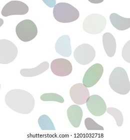 Dark Multicolor, Rainbow vector seamless background with bubbles. Blurred bubbles on abstract backdrop with colorful gradient. Pattern for trendy fabric, wallpapers.