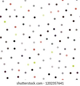 Dark Multicolor, Rainbow vector seamless cover with spots. Abstract illustration with colored bubbles in nature style. The pattern can be used for ads, leaflets of liquid.