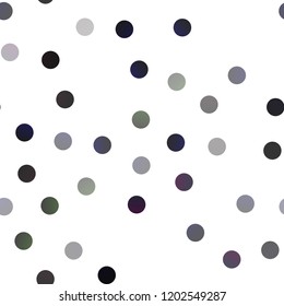 Dark Multicolor, Rainbow vector seamless background with dots. Blurred decorative design in abstract style with bubbles. The pattern can be used for aqua ad, booklets.
