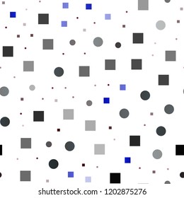 Dark Multicolor, Rainbow vector seamless background with circles, rectangles. Decorative design in abstract style with circles, rectangles. Pattern for design of window blinds, curtains.