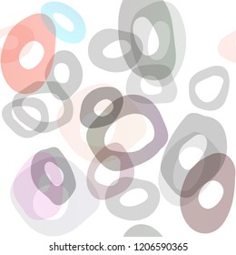 Dark Multicolor, Rainbow vector seamless cover with circles. Modern abstract illustration with colorful water drops. Design for textile, fabric, wallpapers.