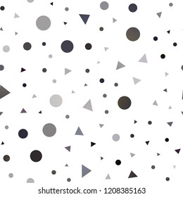 Dark Multicolor, Rainbow vector seamless backdrop with lines, circles. Beautiful illustration with circles, triangles in nature style. Template for business cards, websites.