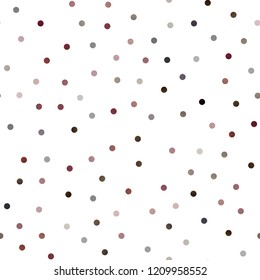 Dark Multicolor, Rainbow vector seamless template with circles. Blurred bubbles on abstract background with colorful gradient. The pattern can be used for aqua ad, booklets.