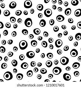 Dark Multicolor, Rainbow vector seamless layout with circle spots. Blurred decorative design in abstract style with bubbles. Pattern for design of fabric, wallpapers.