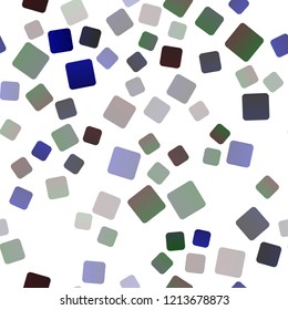Dark Multicolor, Rainbow vector seamless template with crystals, rectangles. Glitter abstract illustration with rectangular shapes. Best design for your ad, poster, banner.
