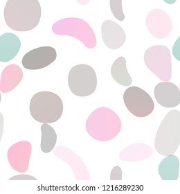 Dark Multicolor, Rainbow vector seamless pattern with spheres. Illustration with set of shining colorful abstract circles. Pattern for design of window blinds, curtains.