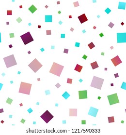 Dark Multicolor, Rainbow vector seamless pattern in square style. Abstract gradient illustration with rectangles. The template can be used as a background.