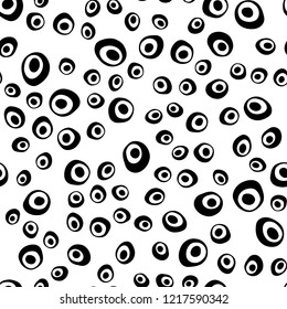 Dark Multicolor, Rainbow vector seamless background with bubbles. Colorful illustration with blurred circles in nature style. Trendy design for wallpaper, fabric makers.