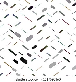 Dark Multicolor, Rainbow vector seamless background with straight lines. Lines on blurred abstract background with gradient. The template can be used as a background.