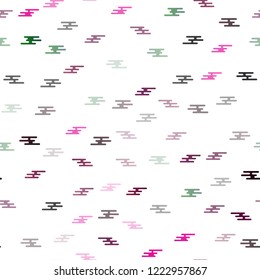 Dark Multicolor, Rainbow vector seamless layout with flat lines. Shining colored illustration with narrow lines. The pattern can be used for websites.