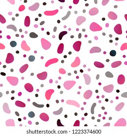 Dark Multicolor, Rainbow vector seamless layout with circle spots. Colorful illustration with blurred circles in nature style. Pattern for design of fabric, wallpapers.