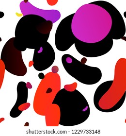 Dark Multicolor, Rainbow vector seamless template with spots. Colorful illustration with blurred circles in nature style. Template for business cards, websites.