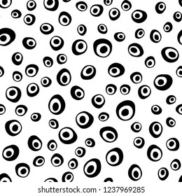 Dark Multicolor, Rainbow vector seamless cover with circles. Abstract illustration with colored bubbles in nature style. Design for textile, fabric, wallpapers.