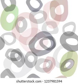 Dark Multicolor, Rainbow vector seamless background with bubbles. Colorful illustration with blurred circles in nature style. Design for textile, fabric, wallpapers.