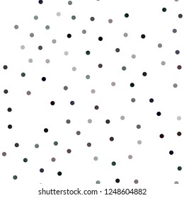 Dark Multicolor, Rainbow vector seamless background with bubbles. Beautiful colored illustration with blurred circles in nature style. The pattern can be used for beautiful websites.