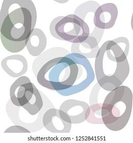 Dark Multicolor, Rainbow vector seamless cover with circles. Blurred decorative design in abstract style with bubbles. Pattern for design of fabric, wallpapers.