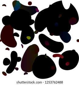 Dark Multicolor, Rainbow vector seamless pattern with spheres. Blurred decorative design in abstract style with bubbles. Design for textile, fabric, wallpapers.