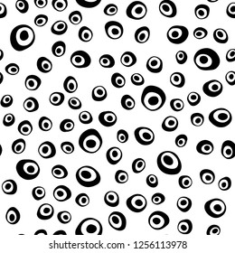 Dark Multicolor, Rainbow vector seamless background with bubbles. Colorful illustration with blurred circles in nature style. Pattern for design of window blinds, curtains.