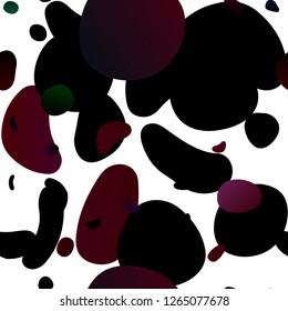 Dark Multicolor, Rainbow vector seamless layout with circle spots. Blurred bubbles on abstract backdrop with colorful gradient. Template for business cards, websites.