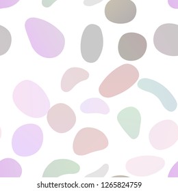 Dark Multicolor, Rainbow vector seamless template with spots. Blurred decorative design in abstract style with bubbles. Design for textile, fabric, wallpapers.